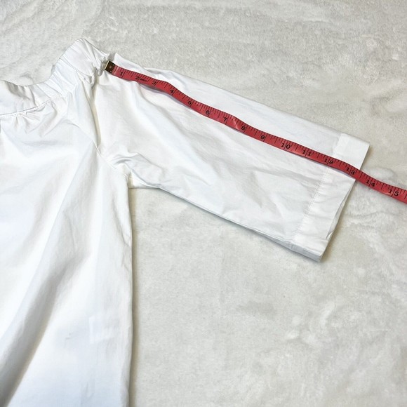 Madewell Clean Off the Shoulder White Shirt Blouse Women’s XXS Cotton - Picture 10 of 11